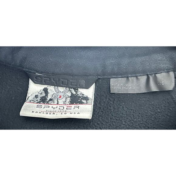 Spyder Pullover Men’s Large Black Bandit Half 1/2 Zip Jacket Sweatshirt 1619902 - Picture 2 of 10